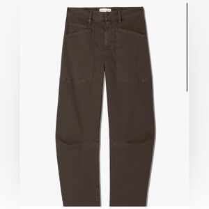 Nili Lotan Shon Pant Cropped 8 chocolate  Barrel NWT